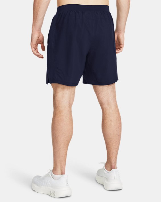 Men's UA Launch 7" Shorts in Blue image number 1